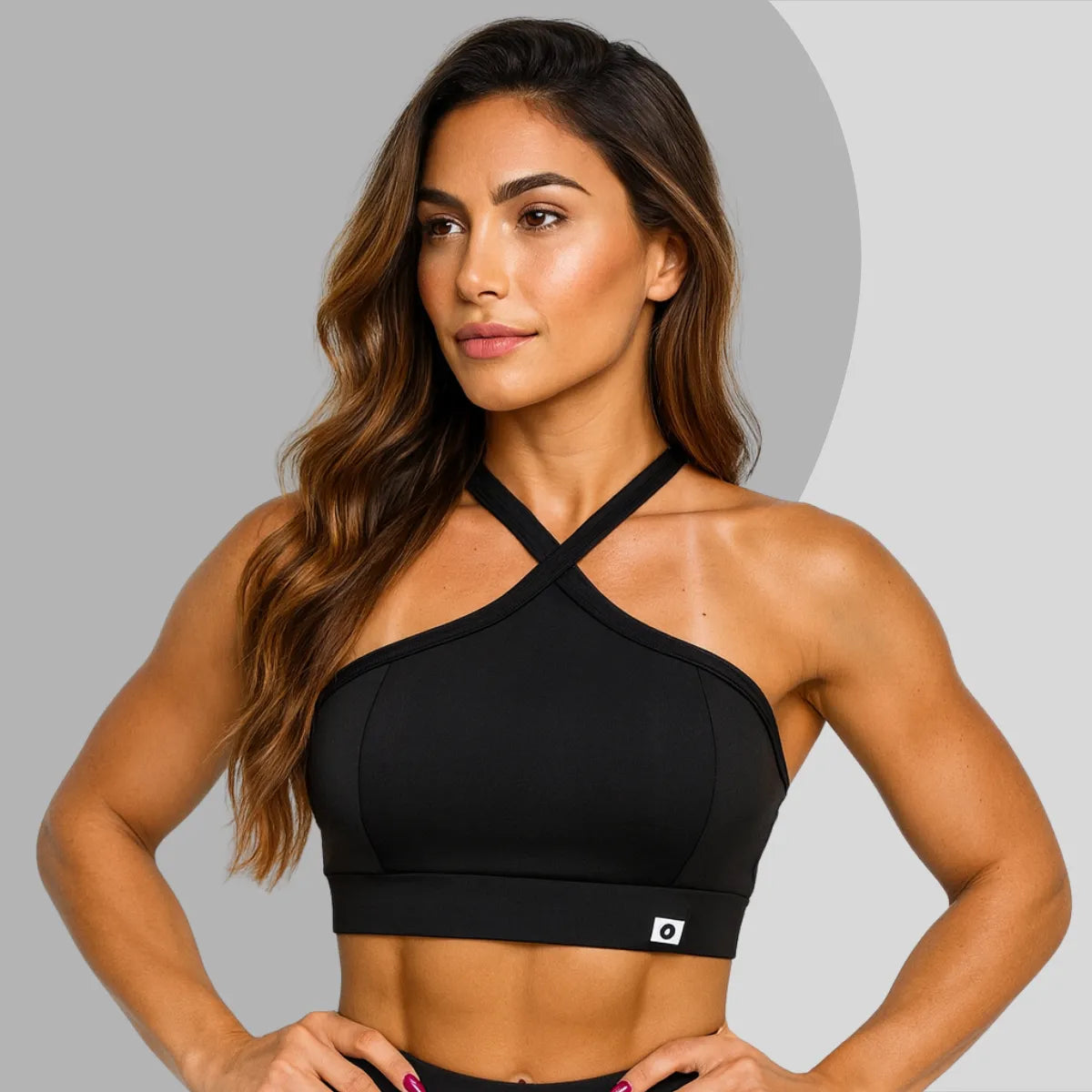 Top Cropped Fitness de Alta Compressão Alças Cruzadas Sem Bojo - Kineton Fit
