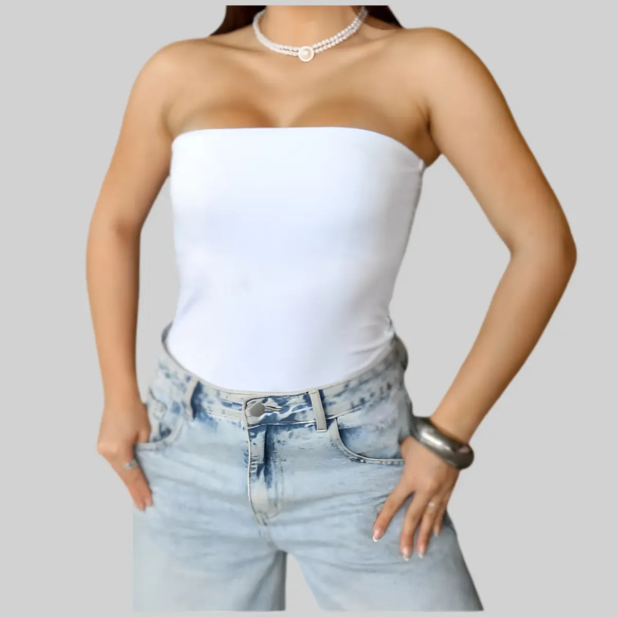 Top Faixa Fitness Tomara que Caia Tecido Duplo Premium Tube - Kineton Fit