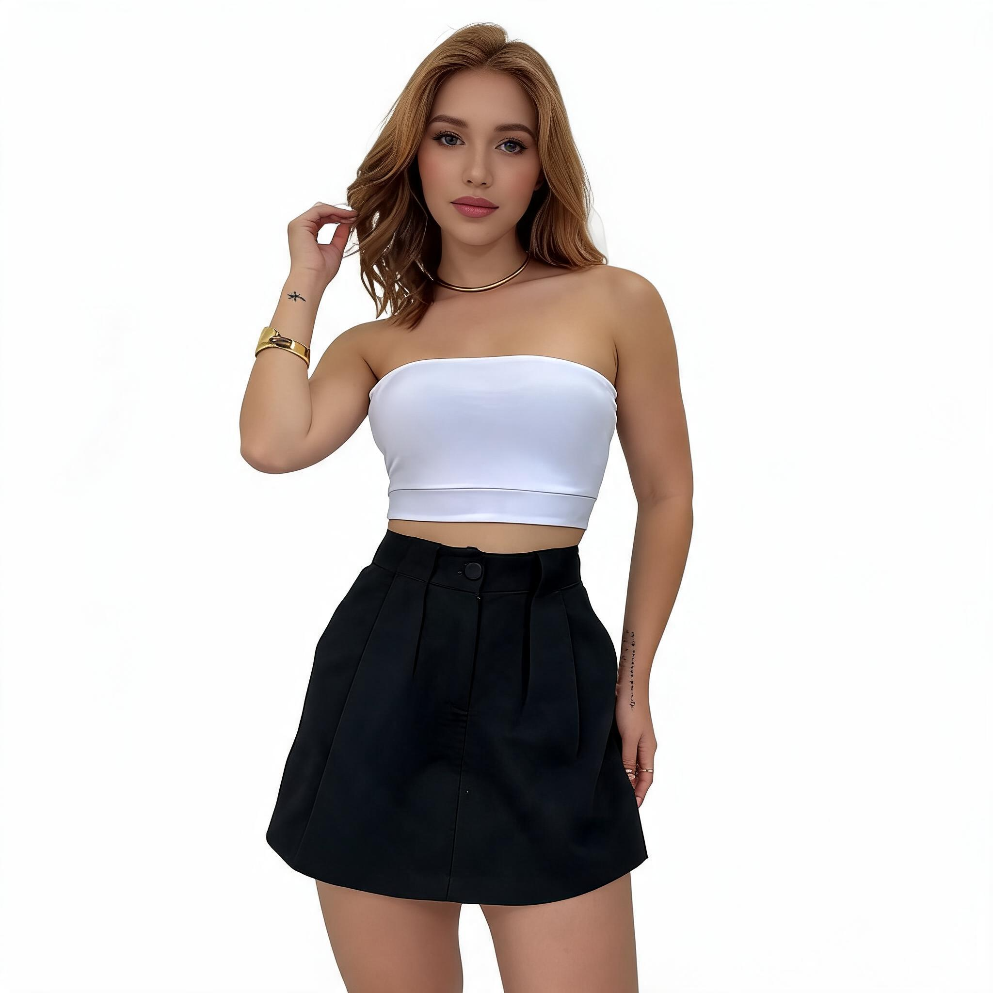 Top Faixa Fitness Tomara que Caia com Bojo Estruturado Forrado - Kineton Fit