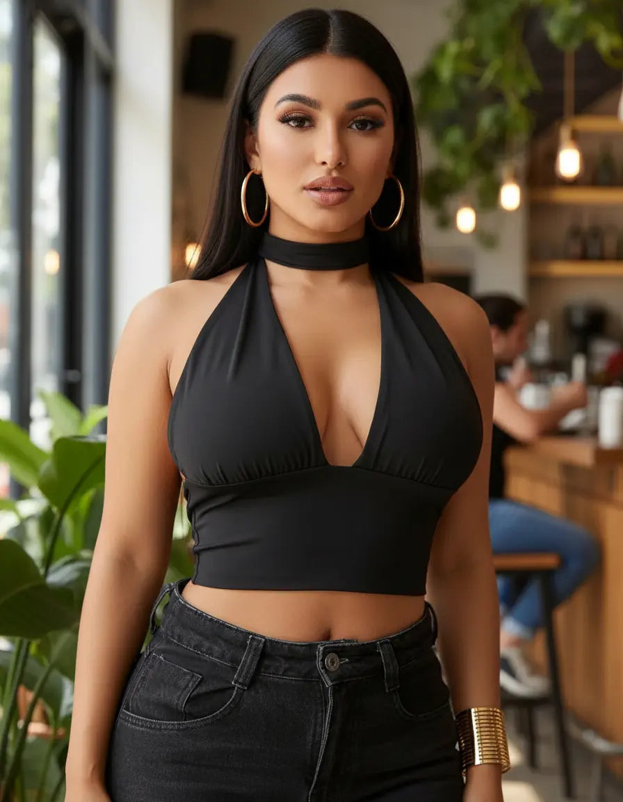Top Cropped Frente Única Multiformas com Bojo Integrado - Kineton Fit