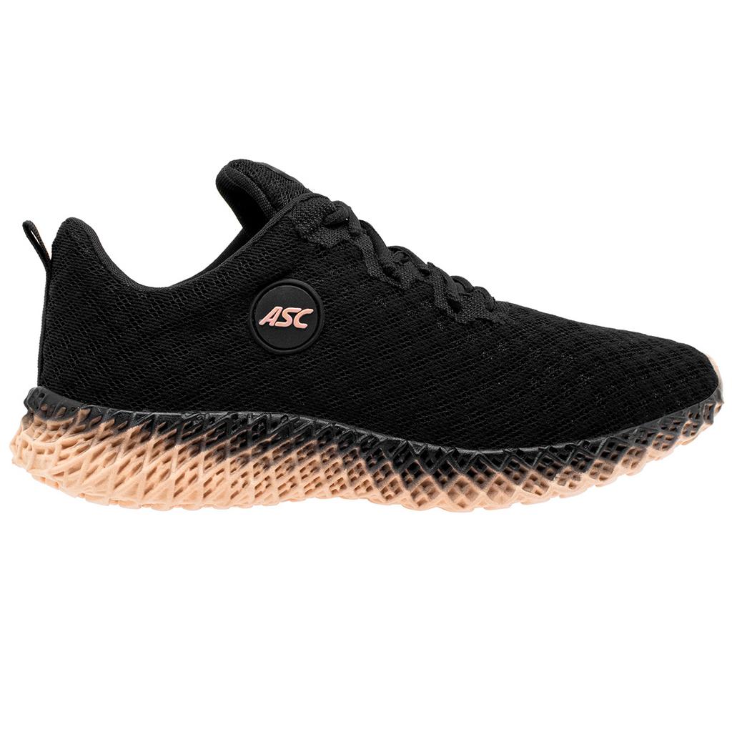 Tênis Esportivo Feminino Youth Class Ghost 2 Preto e Rose para Caminhada