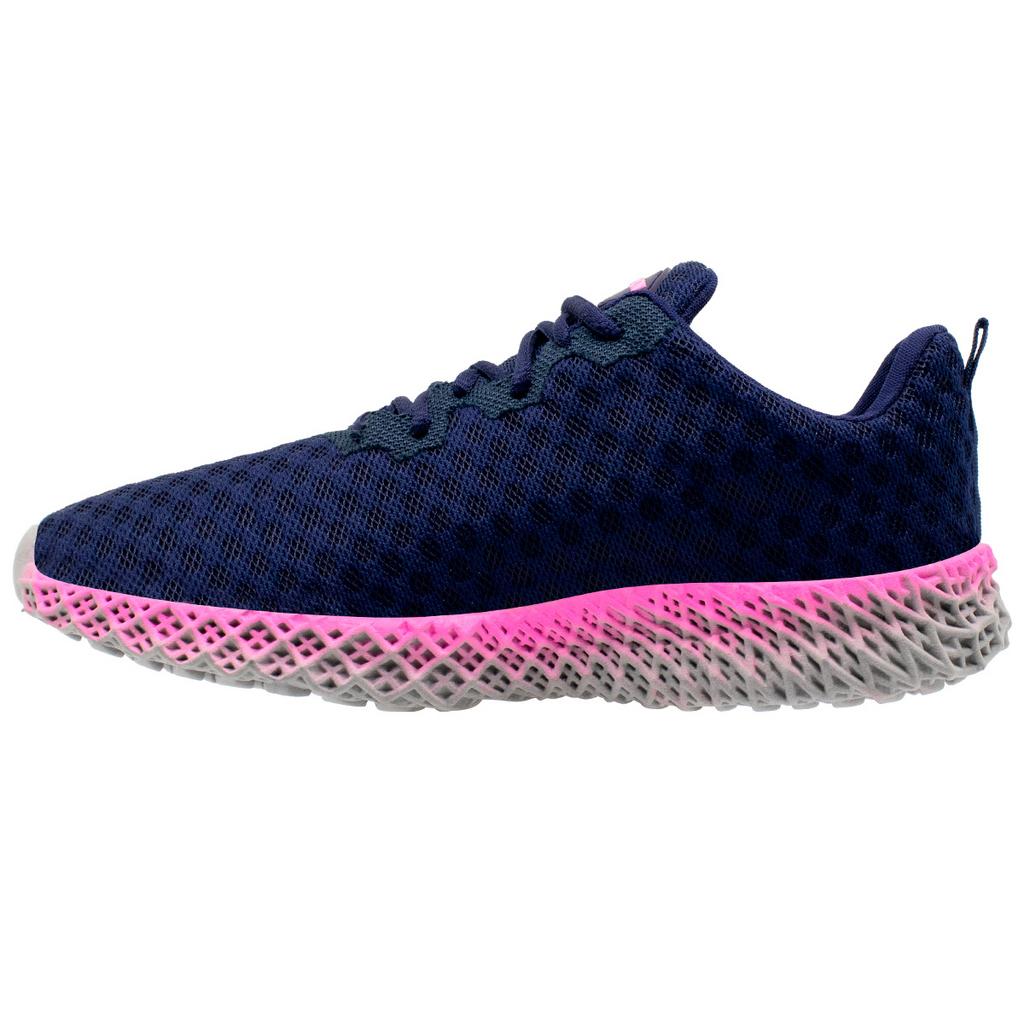 Tênis Esportivo Feminino Youth Class Ghost 2 Azul Marinho e Rosa para Caminhada