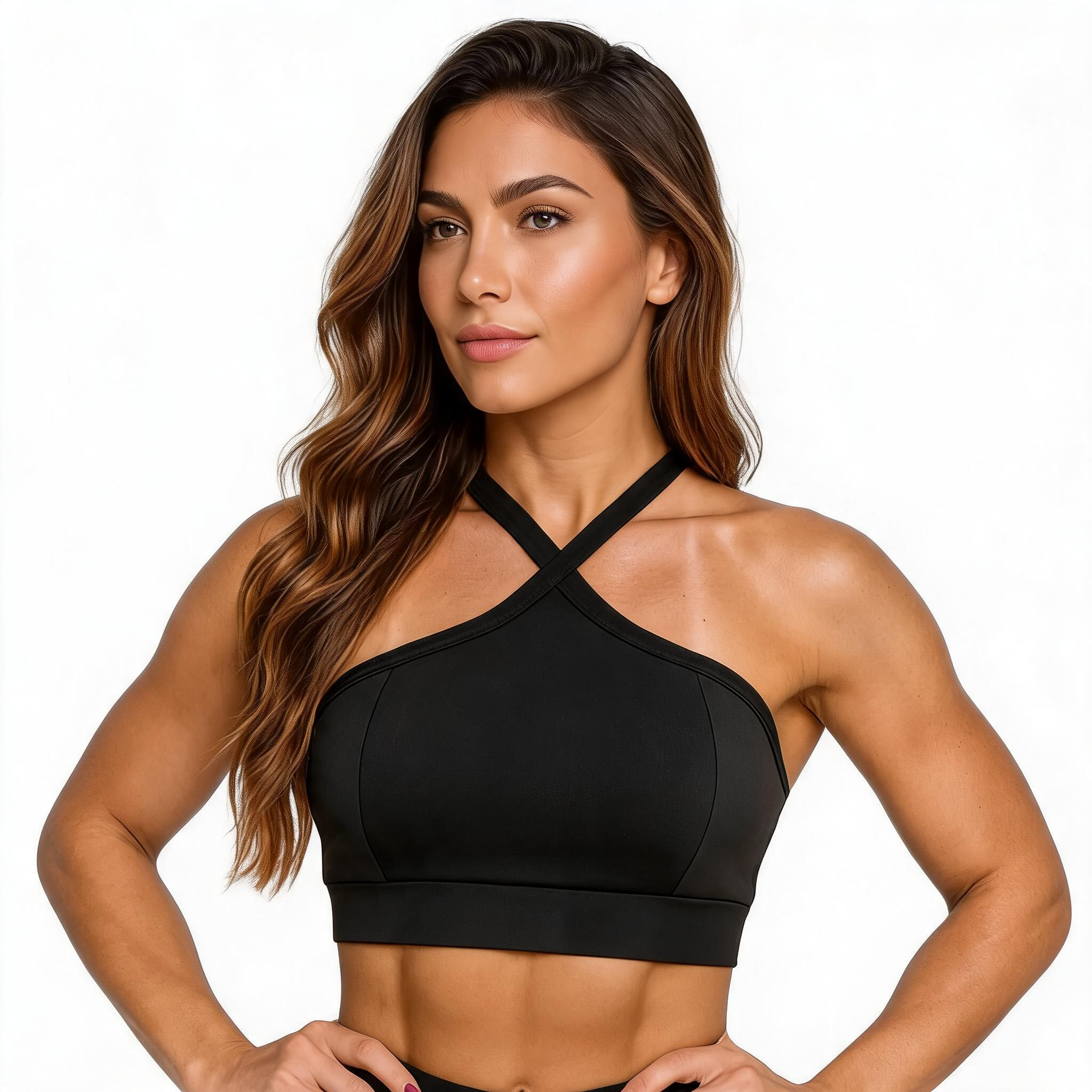 Top Cropped Fitness de Alta Compressão Alças Cruzadas Sem Bojo - Kineton Fit