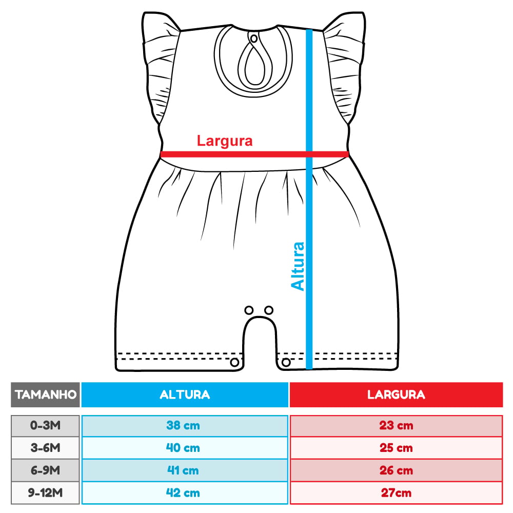 Macacão Curto Estampa Minimalista - Conforto E Estilo Para Sua Bebê